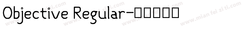 Objective Regular字体转换